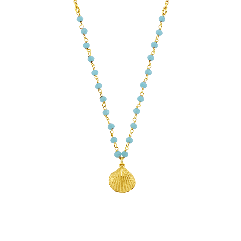 Aqua clearance shell necklace