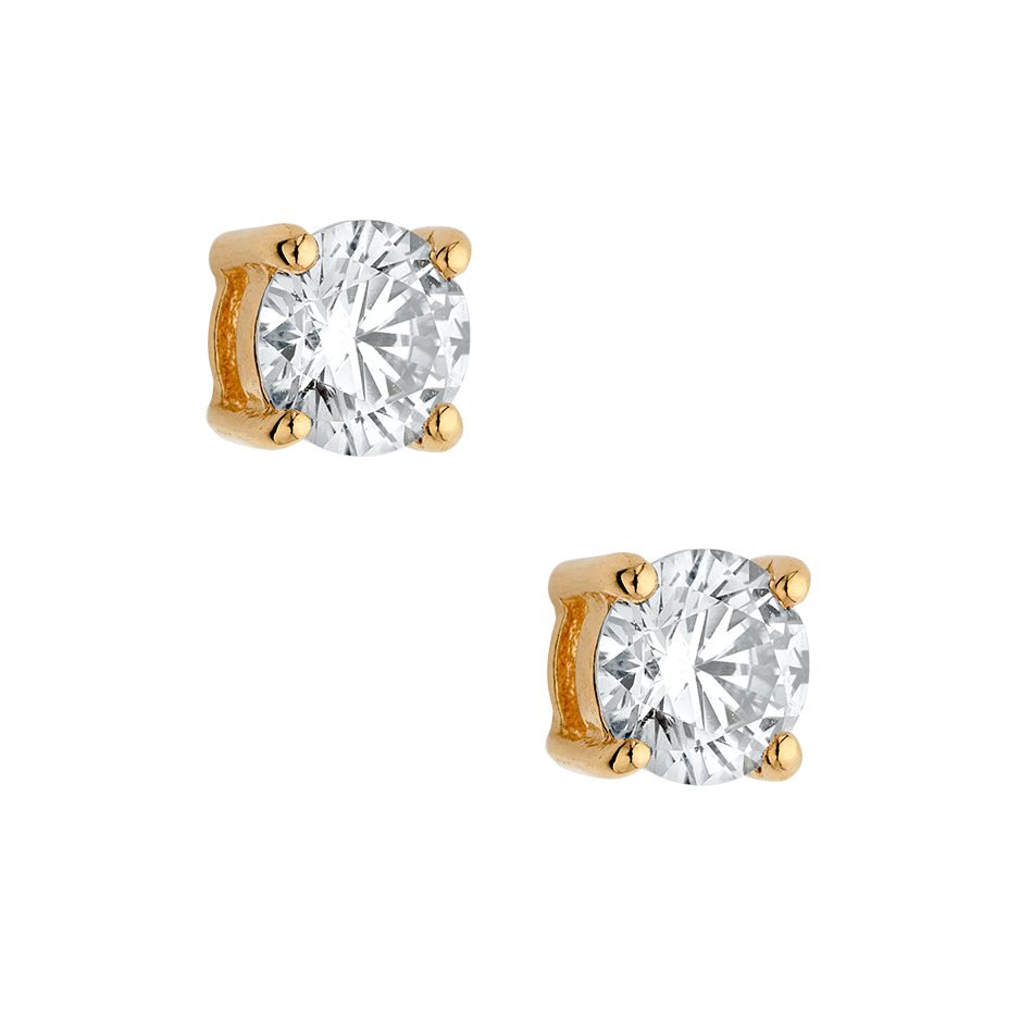 1/30 Cttw Natural Diamond Single Stone Square Stud Earrings in 925 Ste –  Fifth and Fine