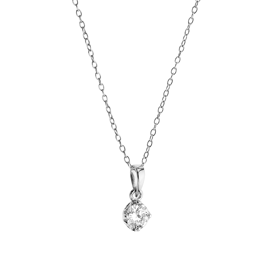 White shop zircon pendant