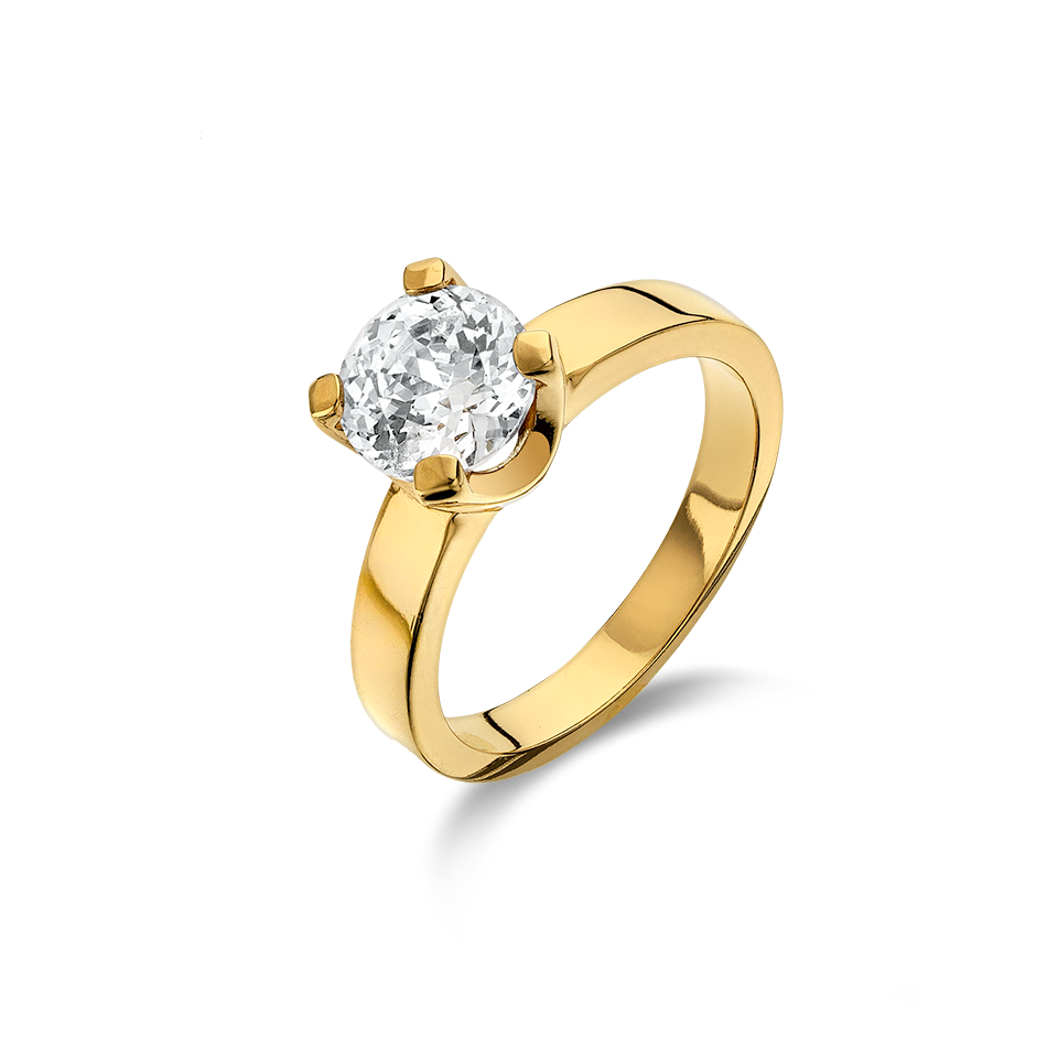 Round brilliant diamond single stone ring - The Diamond Trust